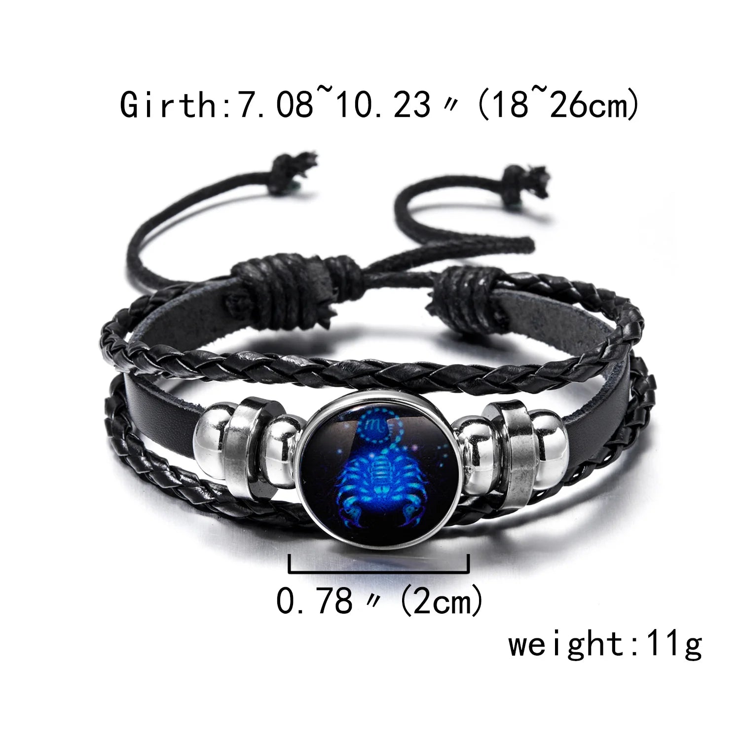 12 Constellation Zodiac Sign Charm Luminous Bracelets Men Women Vintage Multilayer Wrap Leather Bracelet & Bangle Birthday Gift